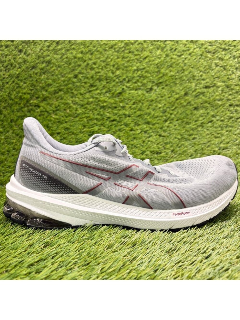Asics GT-1000 12 Mens Size 9 4E Gray White Athletic Running Shoes Sneakers